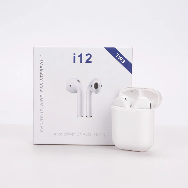 

2021 Upgrade Version i12 TWS Wireless Auriculares In-ear HIFI Earphone Audifonos Inalambricos inpods 12 i 12 tws i12 tws, White black