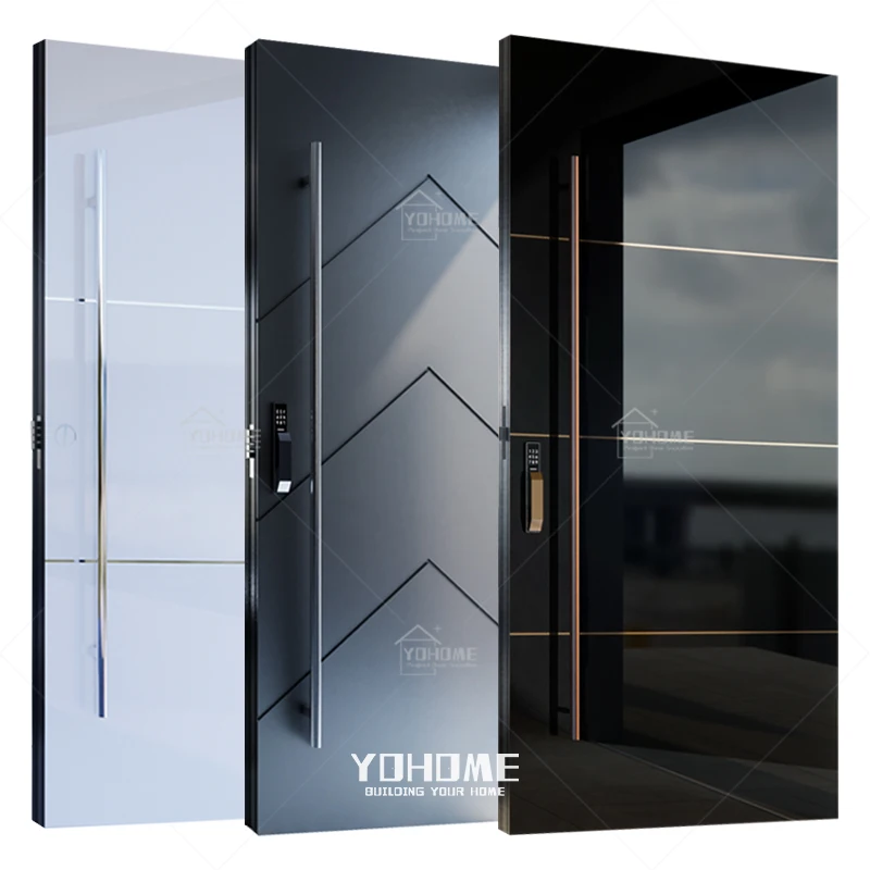 

American luxury style aluminum storefront doors modern exterior stainless steel door single store front doors