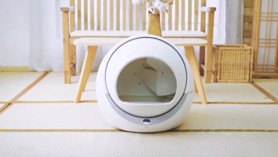 Petree Self Cleaning Litter Box For Cats Luxury Plastic Robot Cat