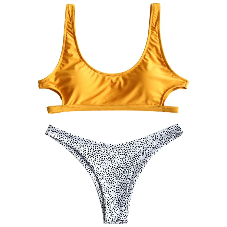 

JSNC261 latest 2020 factory sexy two-piece swimwear sexy girls bikini solid colors with high quality, Pink, green