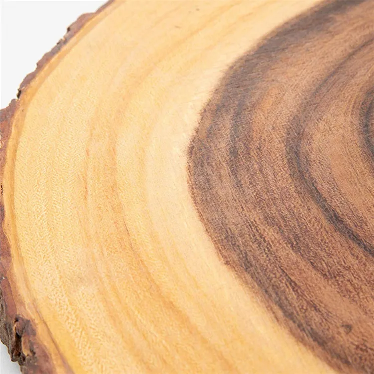 round wood serving tray rustic