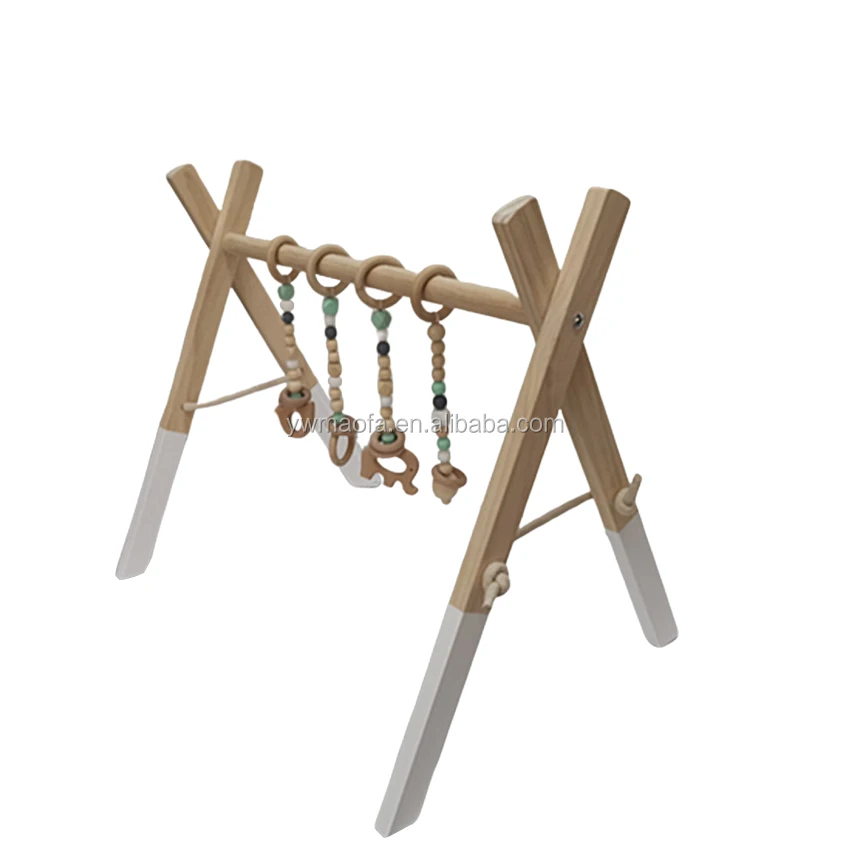 wooden baby play gym