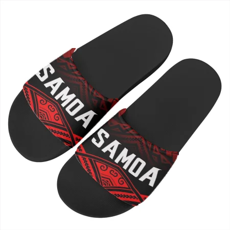 

2021 New Arrived Polynesian Samoa Tribal Design Custom Fashion Beach Shoes Indoor Home One Piece Open-Toe Style Sandals