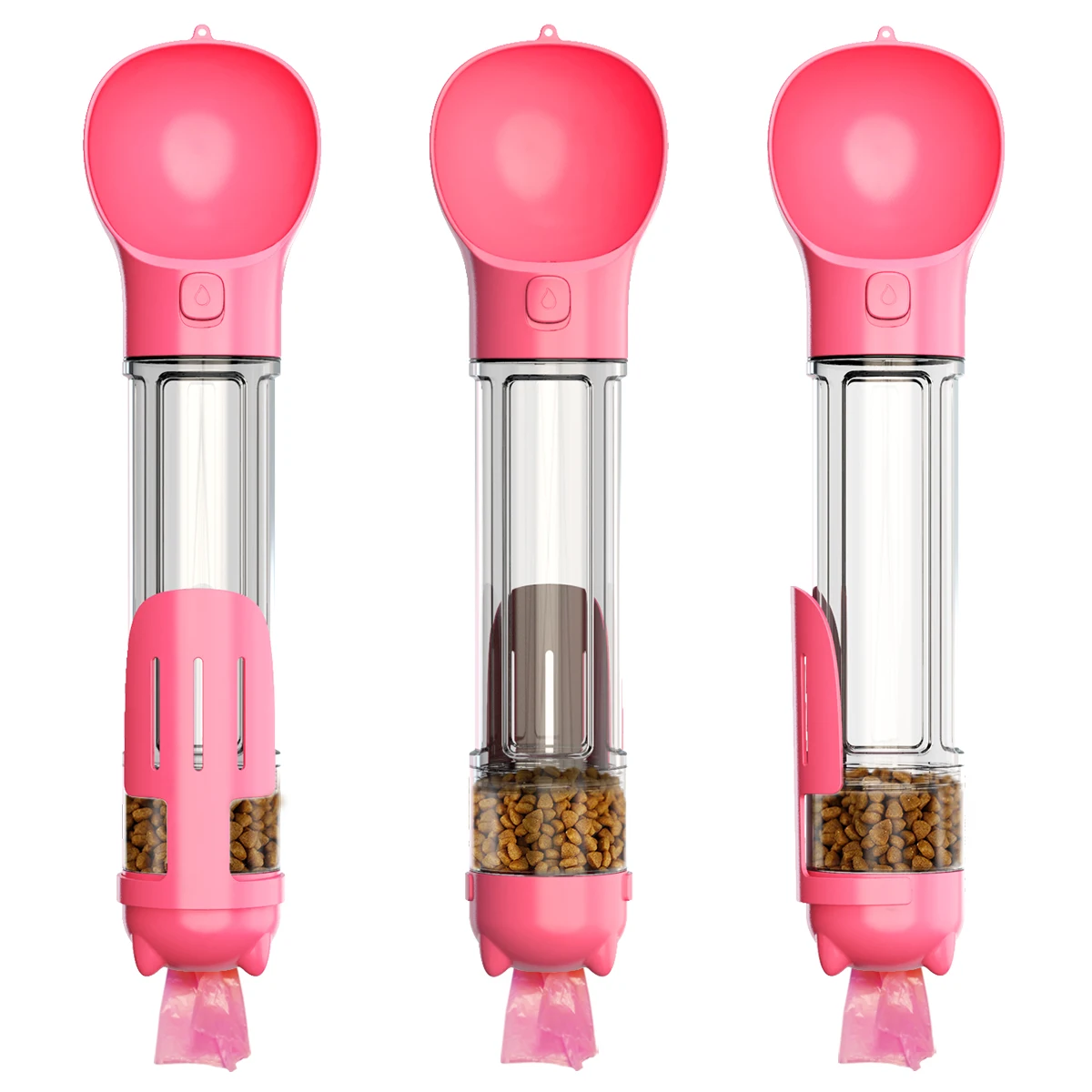 

Outdoor Plastic Portable Travel Pet Dog Cat Drinking Water Bottle and Feeding Food Bottle