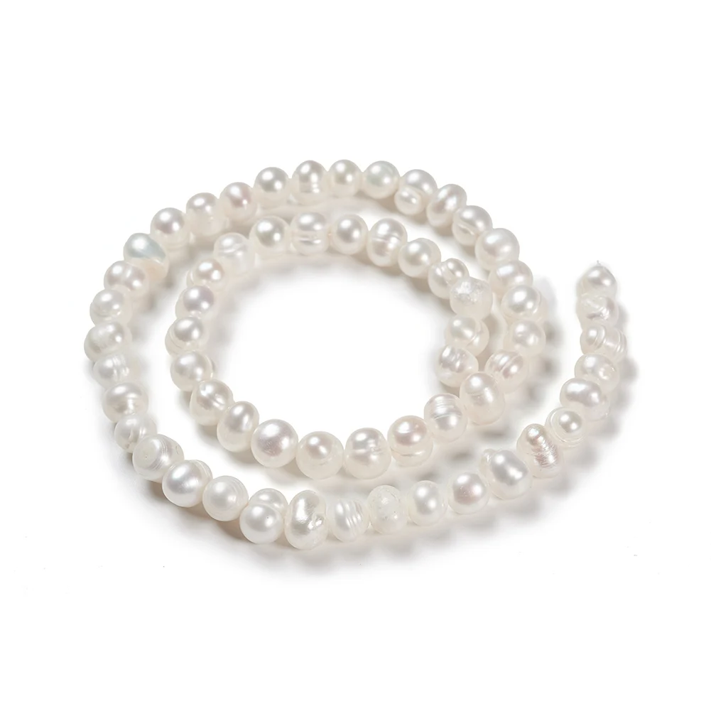 

Pandahall Cultural Irregular Freshwater Pearl Beads Oldlace Grade a Natural for Making Jewelry