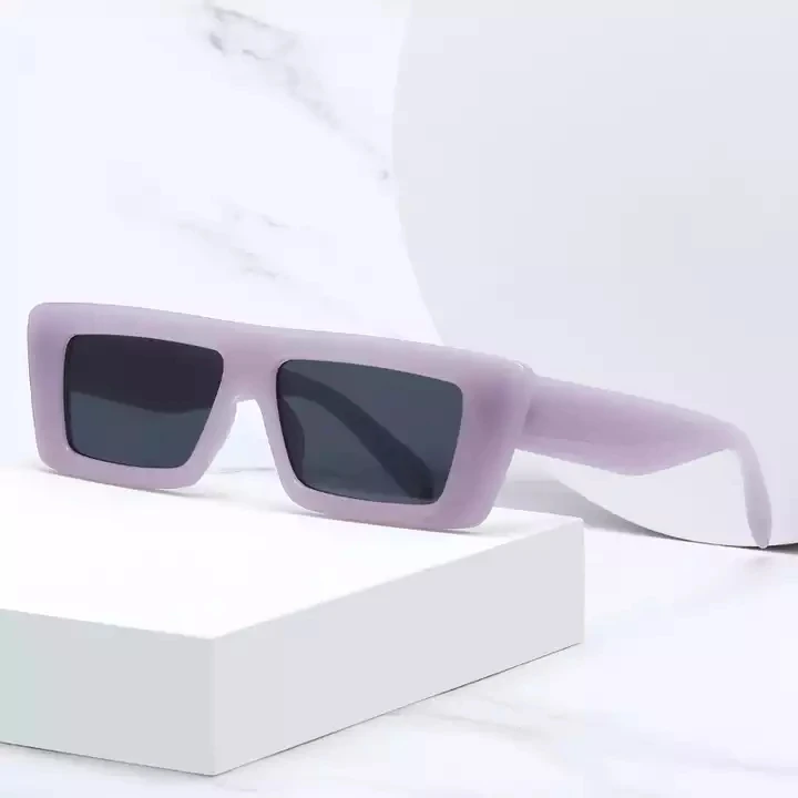 Small Frame Vintage Rectangle Sunglasses New Fashion Women Personality Wide Brim Sunglasses
