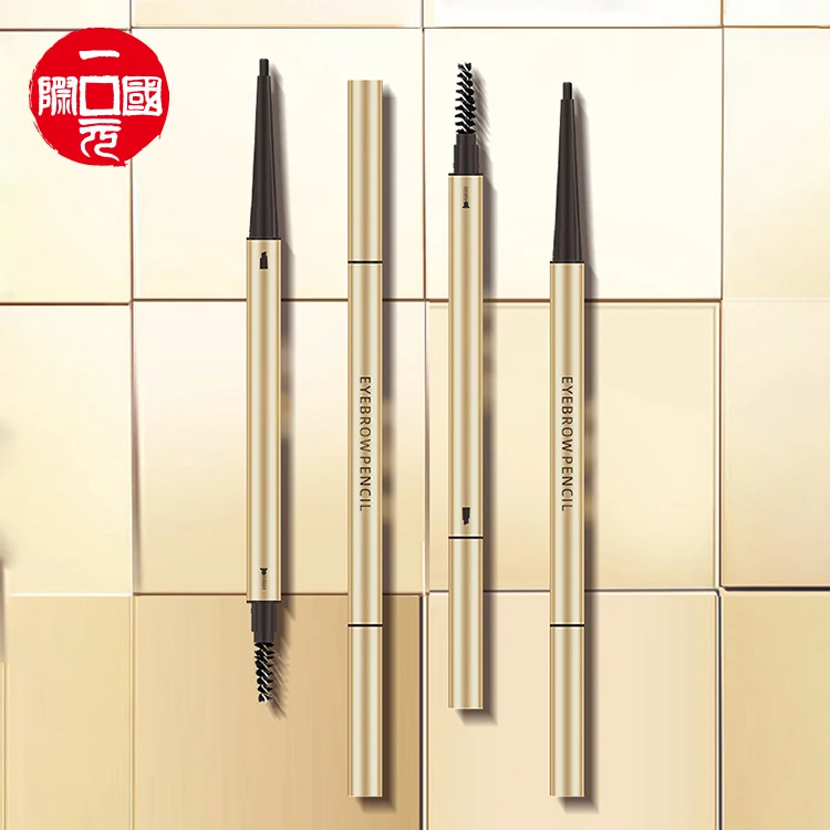 

One dollar Best Selling Low moq high pigment long lasting eye brow double-end automatic eyebrow pencil