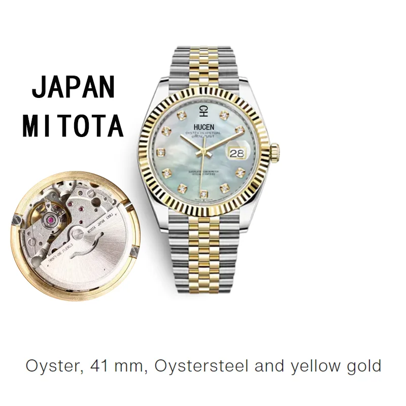 

AAAA 41mm Mens Automatic 4A Watch Movement Sapphire Luminous dat Calendar luxury Mechanical Wristwatch Men Japan Mitota Movement