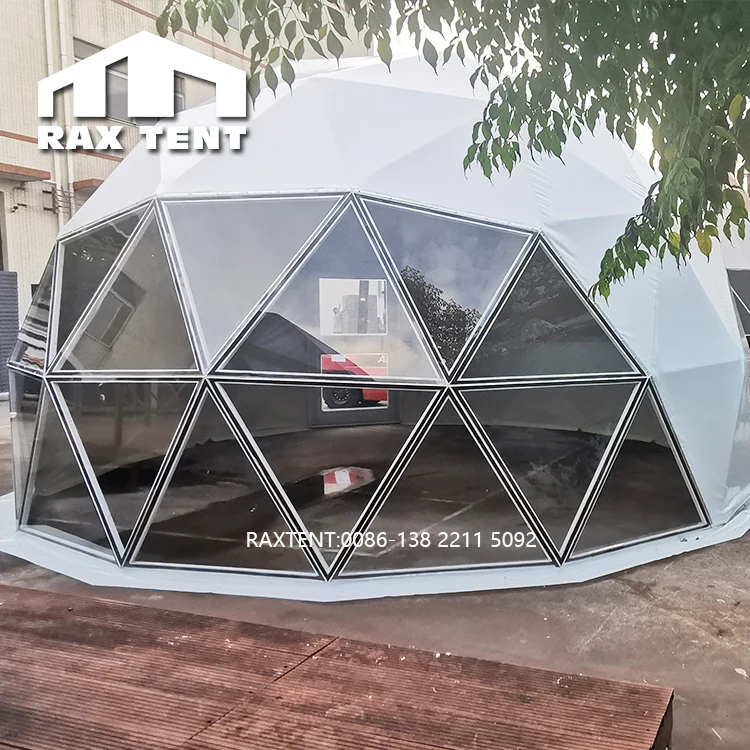 

Luxury Heated Eco Dome Hotel Decoration Prefab Geodesic Round Dome tent House For Camping