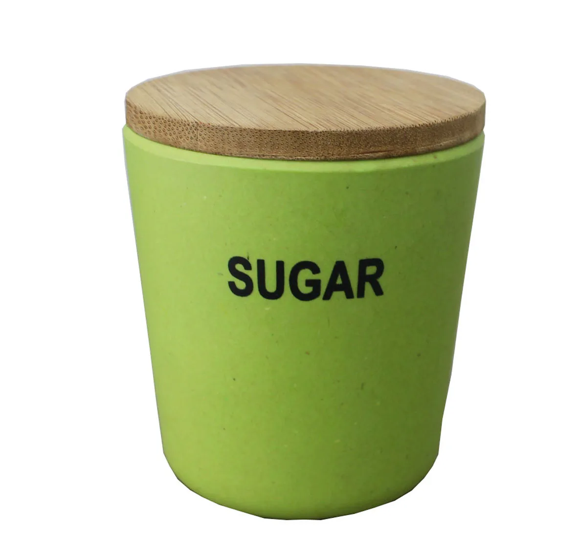 

Bamboo Fiber Round Storage Container Food Canister With Bamboo Lid