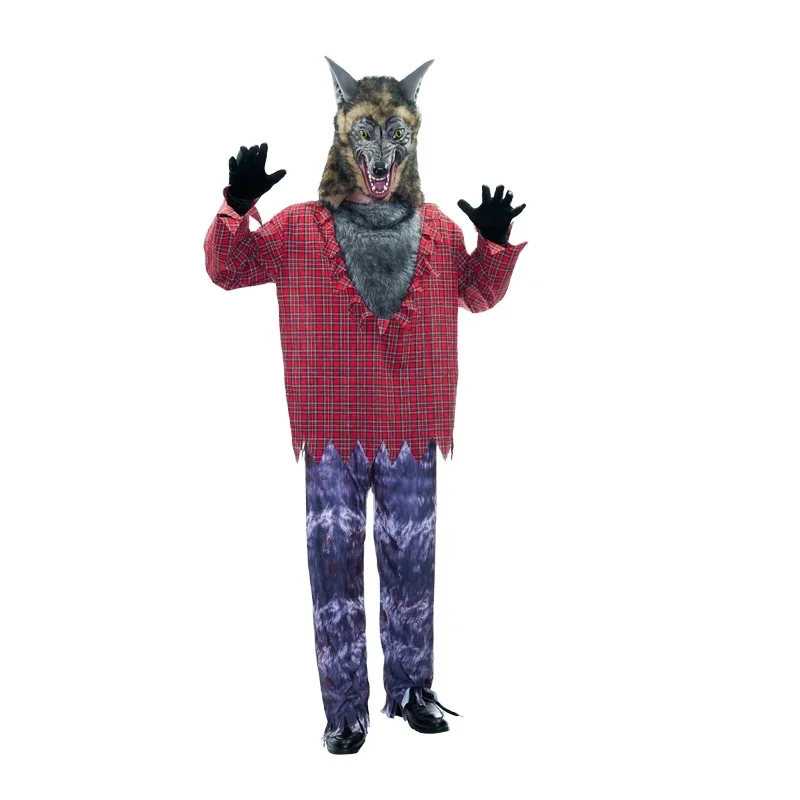 

New Design Halloween Adult Werewolf Costume Carnival Party Animal Wolf Cosplay Costumes for Men