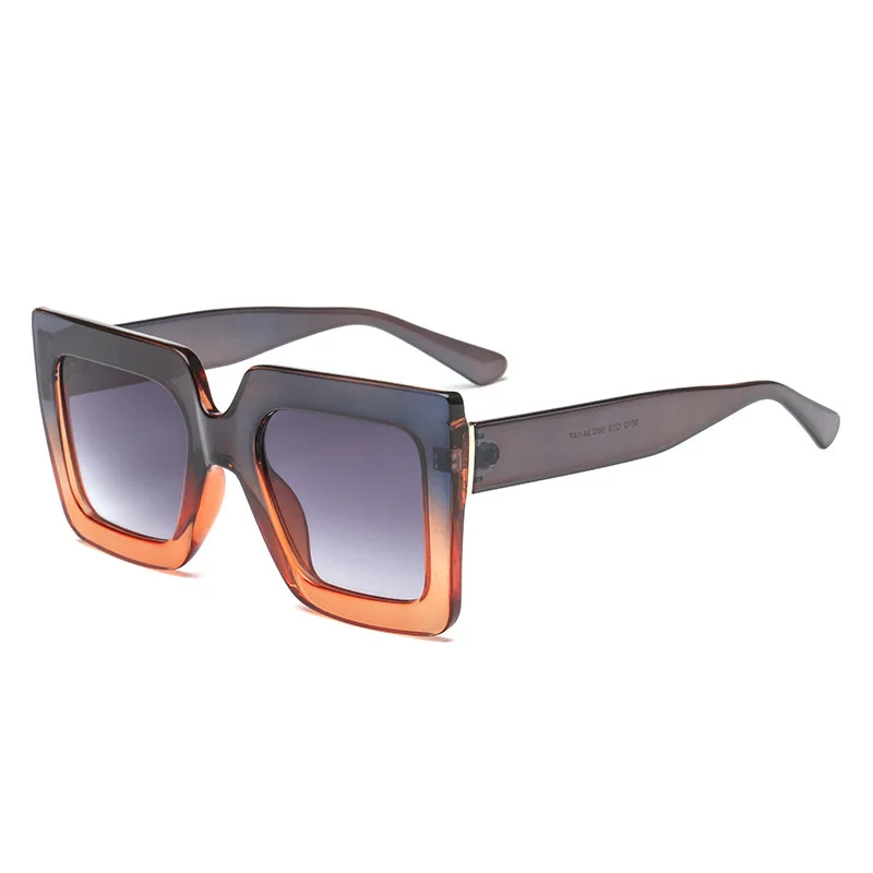 

New Trend Vintage Square Large Frame Sun Glasses Ocean Transparent Square Glasses Sunglasses Occhiali