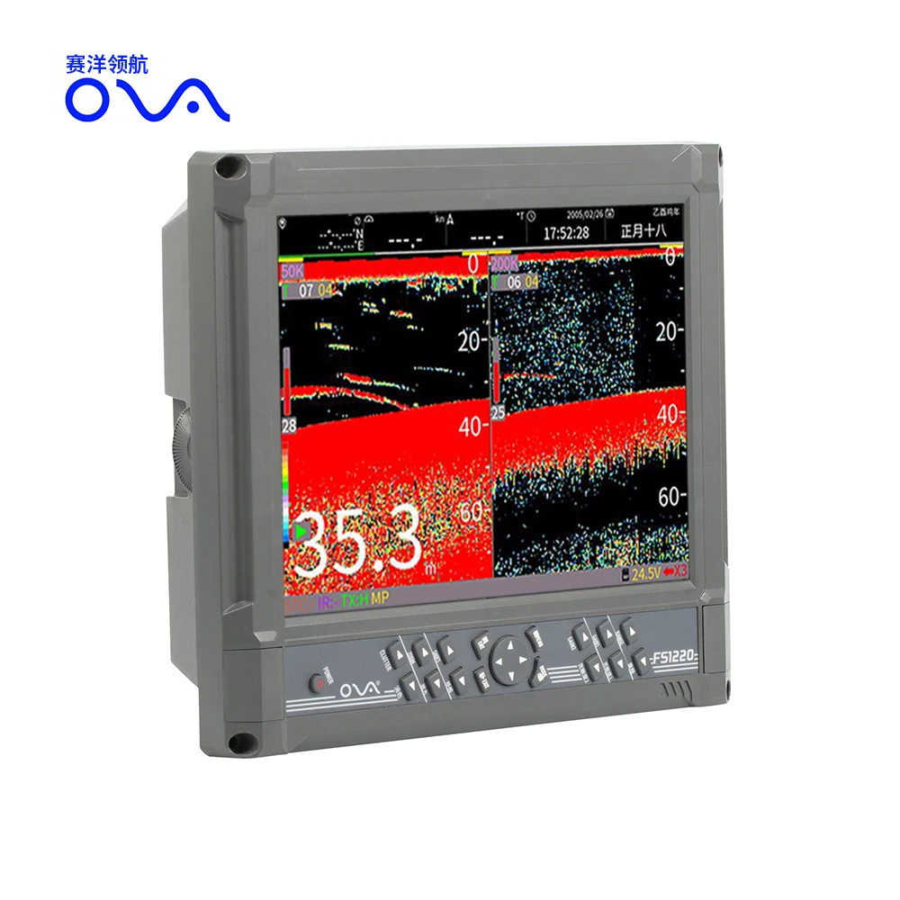 

Sea fishing equipment depth sounder plus fish finder for vessel