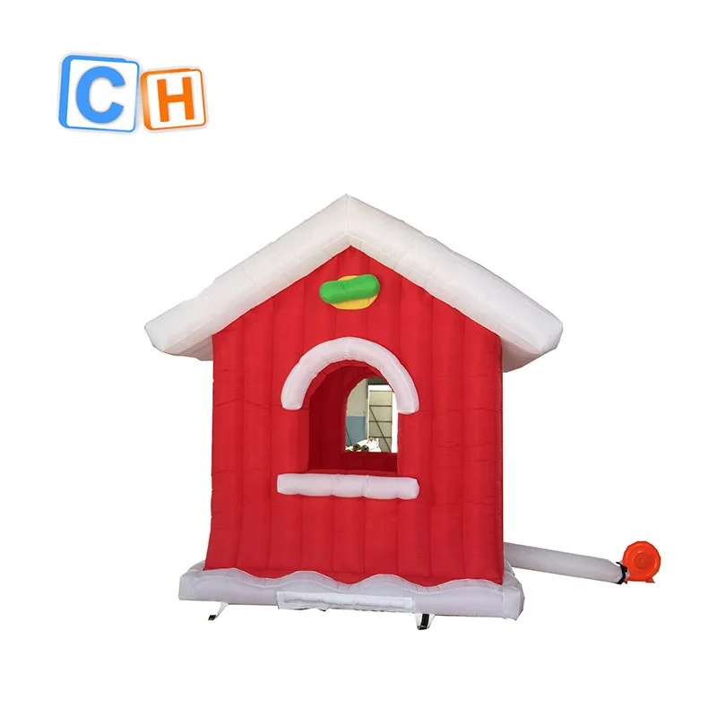 

Snow Christmas House Inflatables Santa Claus Decoration Advertising Inflatable Christmas bouncer house with tent