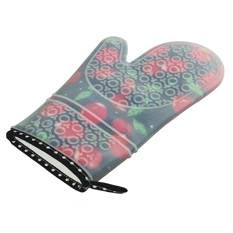 
Custom waterproof and heat insulation oven glove silicone cover oven mitt 