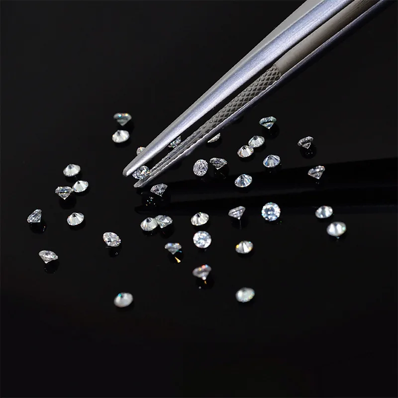 Wholesale Price Loose Gra Moissanite Round Shape 1-3mm White DEF Melee Round Cut Mossanite Price Per Carat Synthetic Diamond