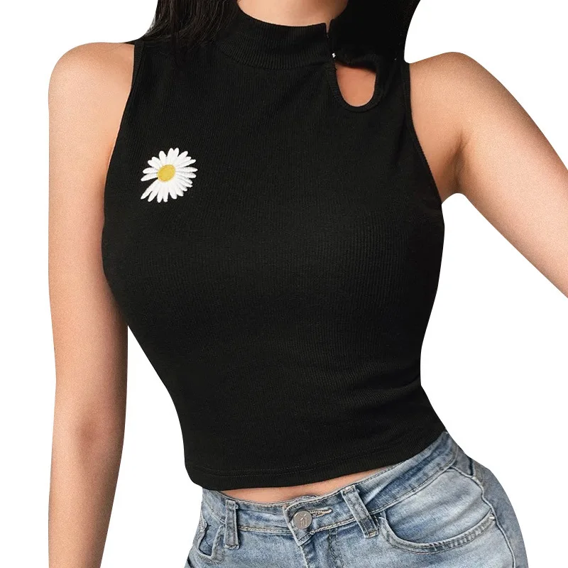 

20163P Hollow out sexy crop tops sleeveless tank top tank tops ladies