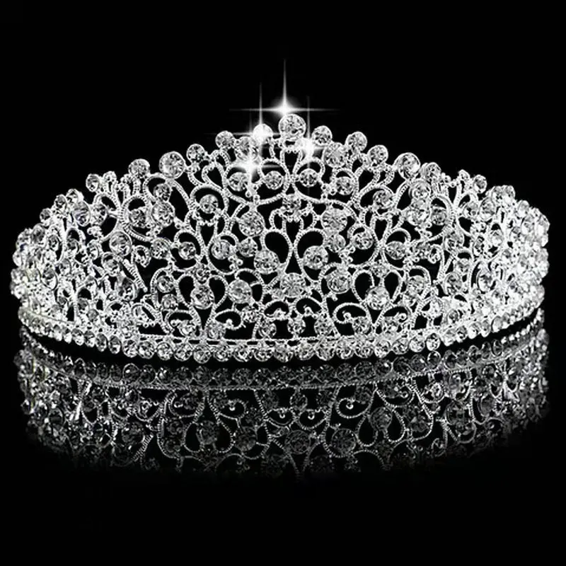 

Gorgeous Retro Rhinestone wedding crown for bride hair accessories Princess Sparkling Diamond Headwear Crown Dress Accessories