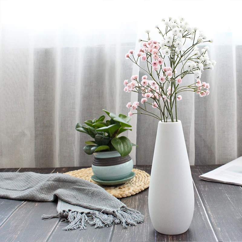 

New Design Ins White Decorative Flower Ceramic Nordic Vase Porcelain Vases For Home Decor & Gift, Pictures showed