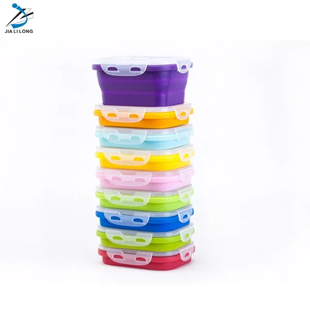 

350ML 100%Food Grade Silicone Microwaveable Lunchbox bento Foldable Silicone Bowl Collapsible Silicone Food storage box, Available in all colors