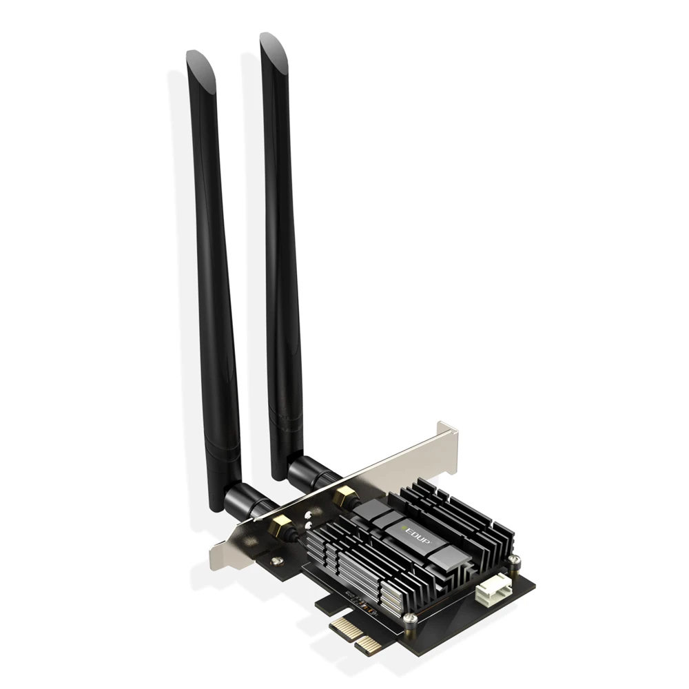 

EDUP AC1300 PCIe WiFi PCIe Card 2.4G/5G Dual Band Wireless PCI Express Adapter, Long Range, Heat Sink Supports Windows 10/8.1/XP