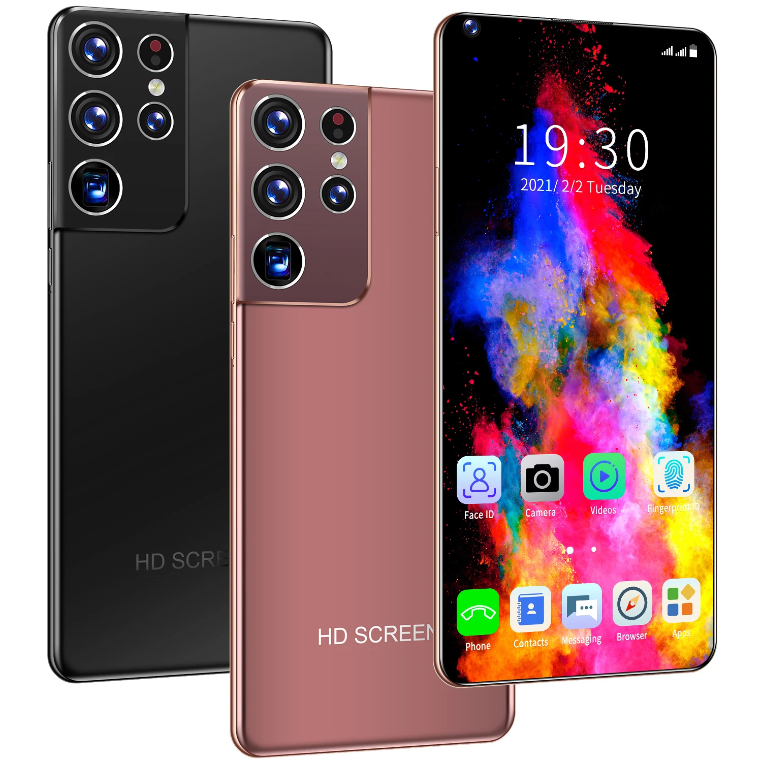 

2021 New Design s21 Smartphone with Large Memory with 4G/5G Dual Sim Card