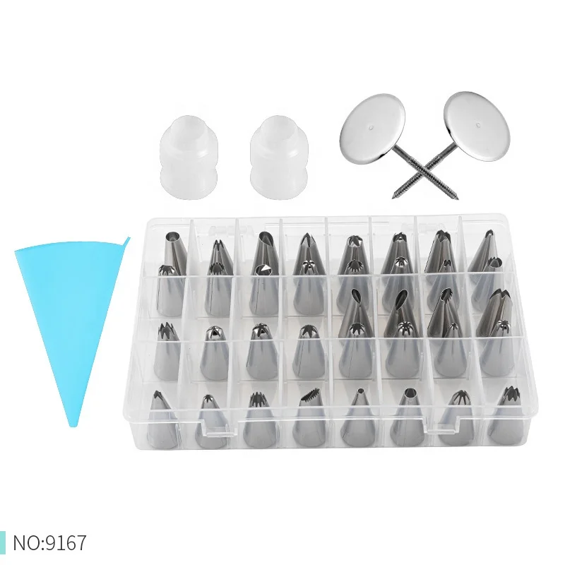 

Korean decorating mouth set Cake cookie decorating tool set Boxed piping mouth baking set