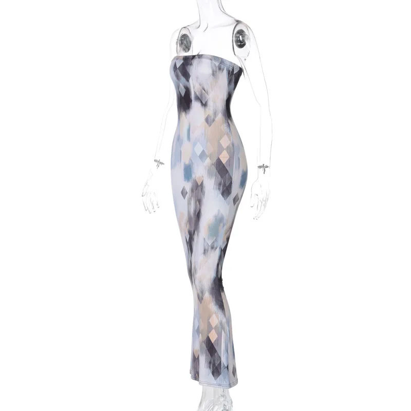 

2021 Cheap Casual Dresses Red Tie Dyed Bodycon Women Elegant Casual Dresses Bandage Fashion Ladies Casual Dresses