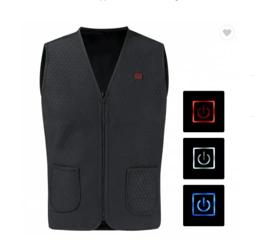 

Heated Vest Rechargeable Usb Charging Adjustable Winter Warm Vest Jacket Heating Clothing, Black