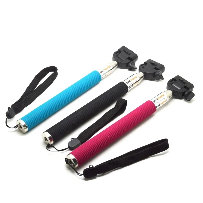 

High Quality Type Long Adjustable 98CM Monopod Selfie Stick Waterproof for GoPro Action Camera/Cell Phone, Black, blue, pink