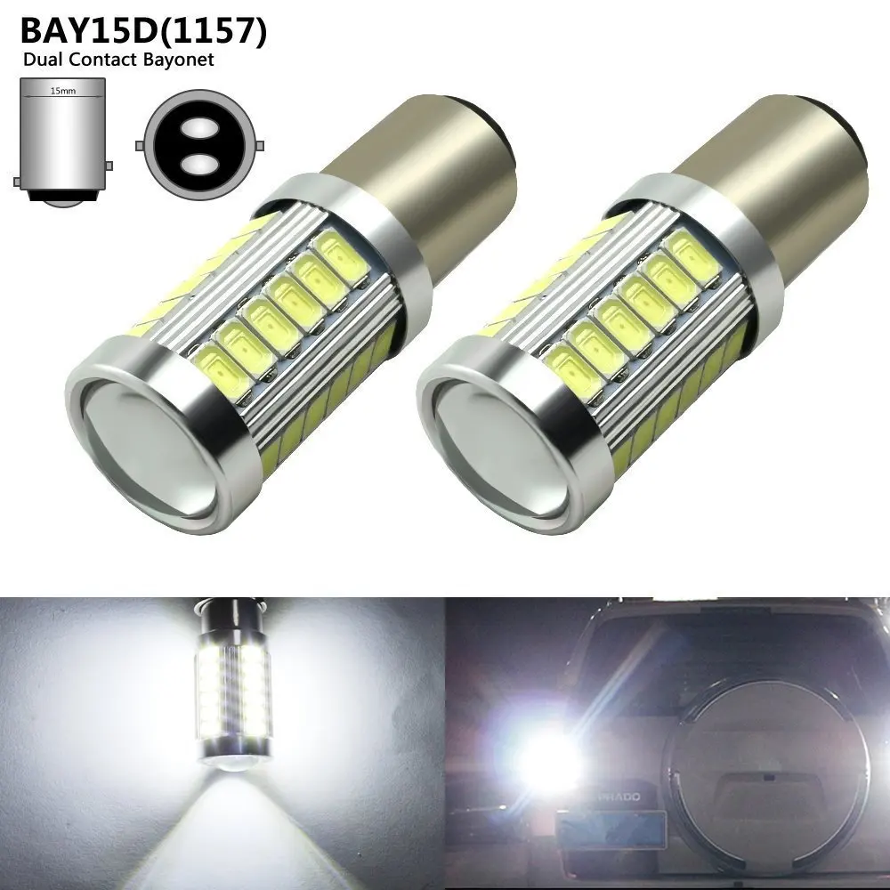 Universal Car 1157 Bay15d 1156 Ba15s 33smd Super Bright Led Turn Tail ...