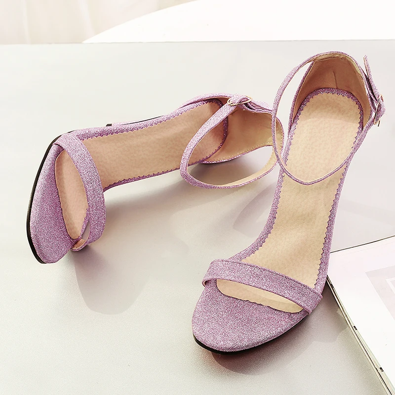 

Summer Stilettos Open Toe Sexy Buckle Lady Sandals Fashion Trend High Heels, Gold/silver/rose gold