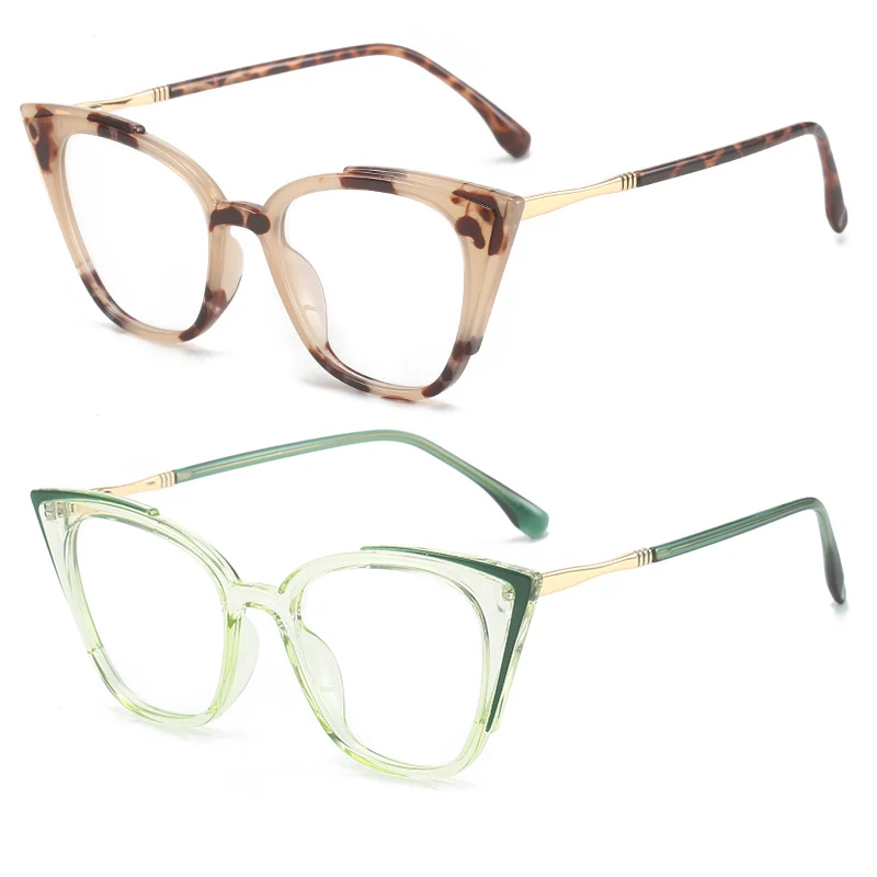 

7125 Ladies Custom logo TR90 Eyewear Cat Eye Frame Women wholesale computer glasses anti blue light