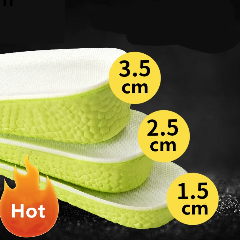 

Hot sale OEM Factory custom memory foam insoles for shoes deodorant inserts boosting orthopedic sneaker height increase insoles, Green white pink