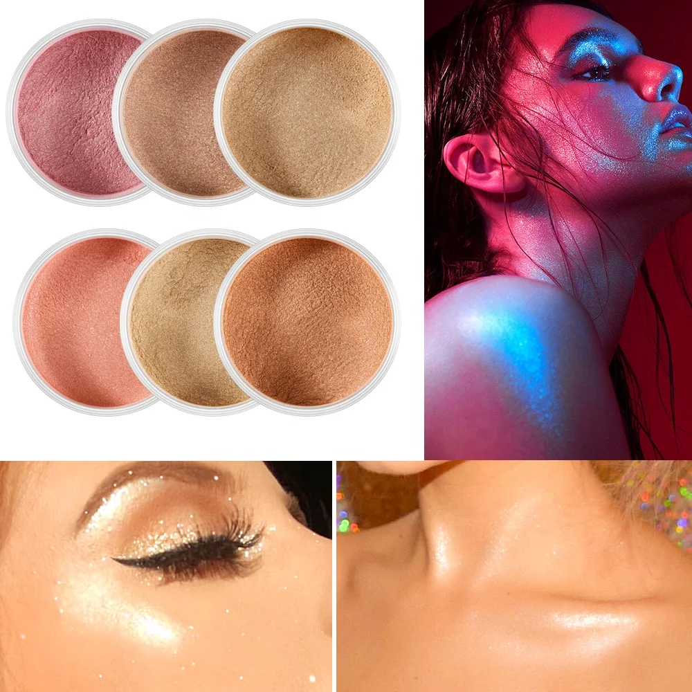 
2018 Newest Best Seller Cosmetic Makeup 4 Color Highlighter Loose Powder 