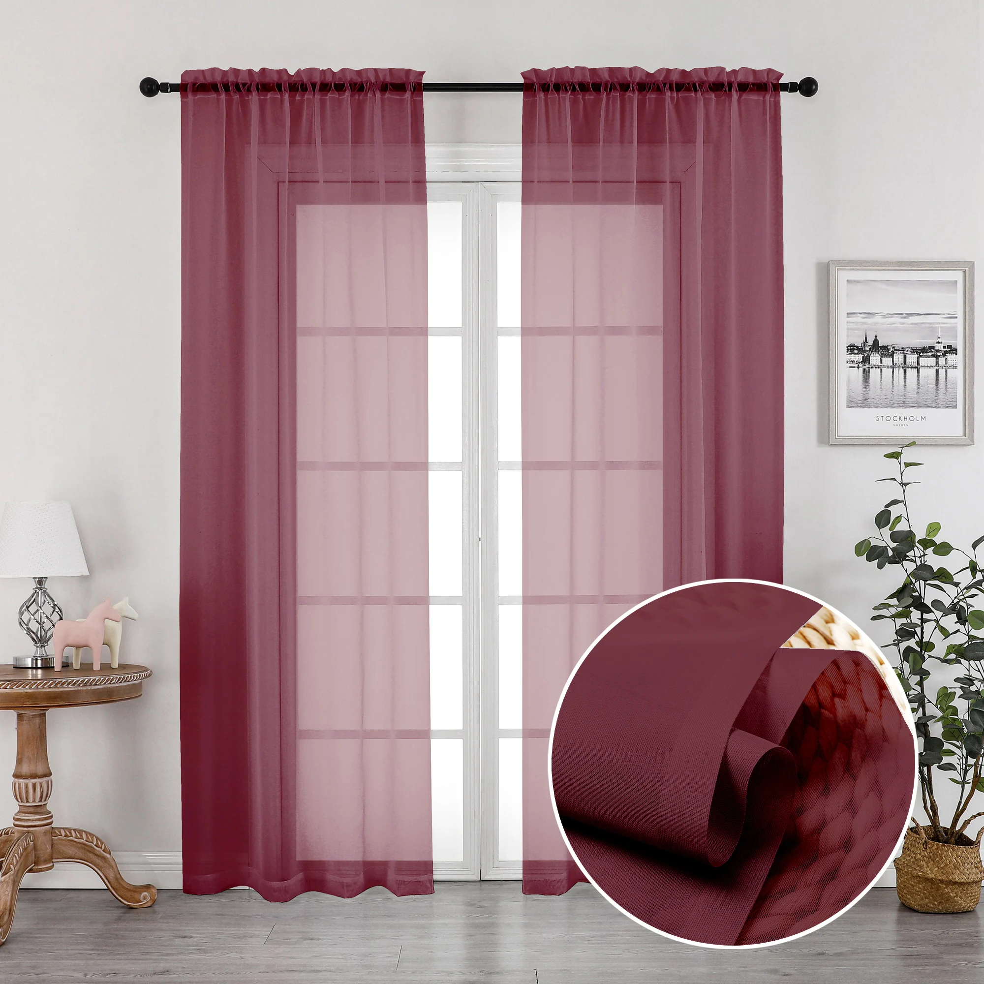 

OWENIE cheap price recycle curtain colourful curtain sheers fabric for the living room window panel