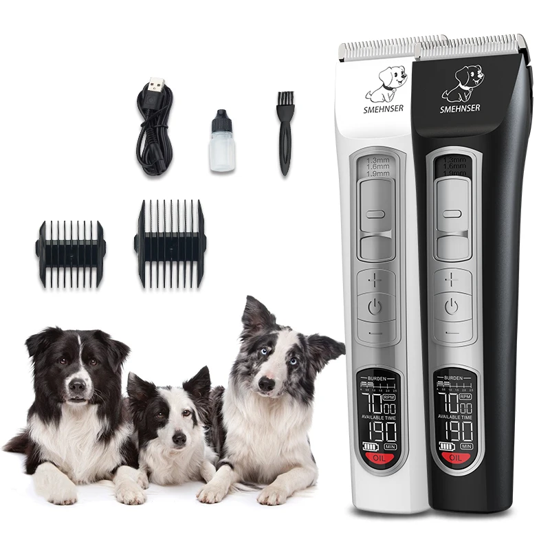 

SMEHNSER New product LCD rechargeable pet hair trimmer pet hair grooming for dog hair remove clipper