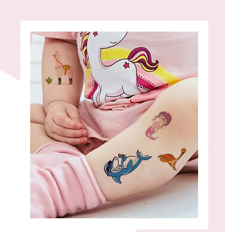 

Wholesale hot selling different design kids cute tattoo kits professional beauty children tattoo sticker, Cmyk