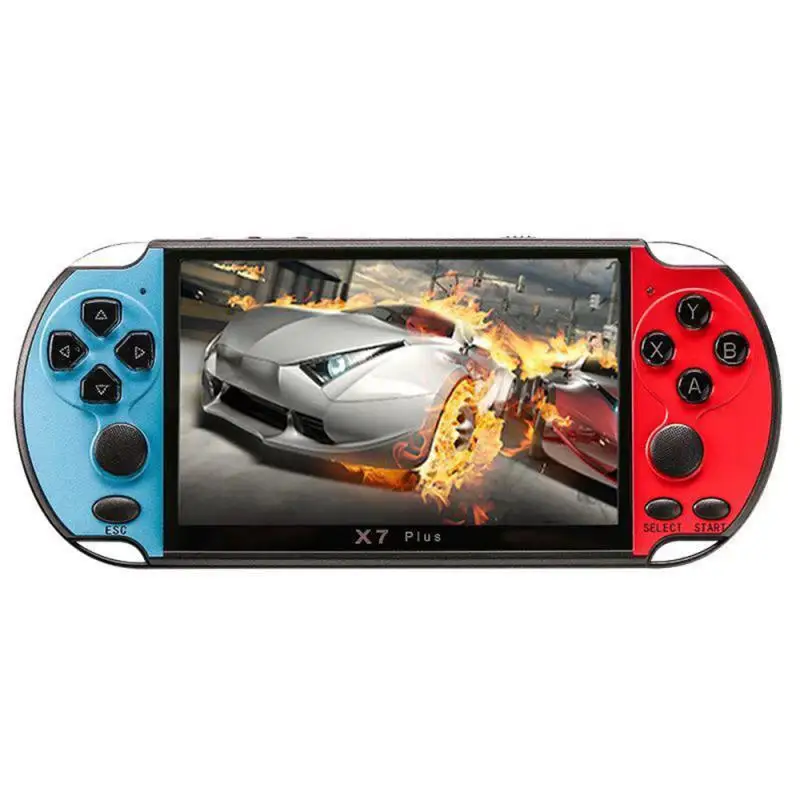 

X7 Plus Portable Retro Handheld Game Console 5.1 inch LCD Color 8GB Double Rocker Video Game Player Built-in 200+ Games, Black,red,white,dark blue,yellow...