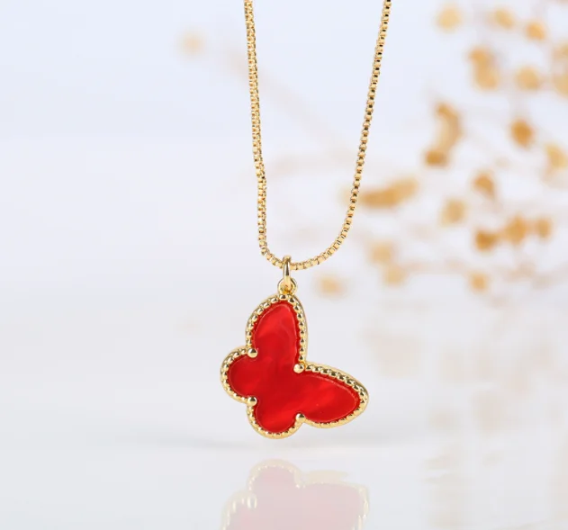 

Korean cross-border new product butterfly jewelry ladies jewelry manufacturers wholesale kalung pendant, 6 kinds