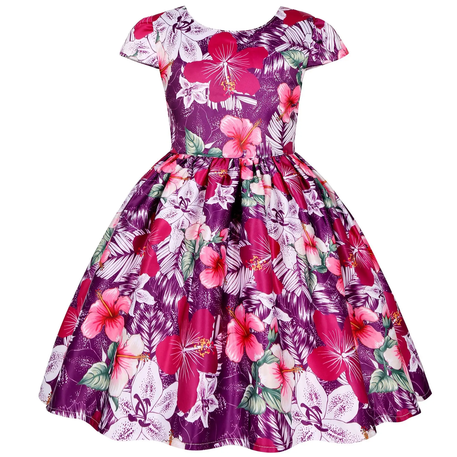 

Girl Summer Dress Children Clothes Flower Baby Kids Party Wear Dress For Girls