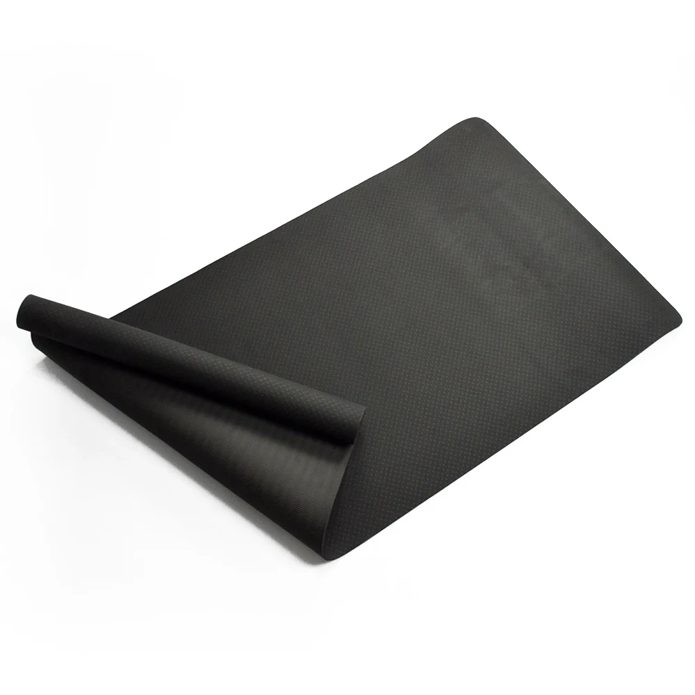 

Custom printed fitness tpe 173cm black yoga mat wholesale, Customized