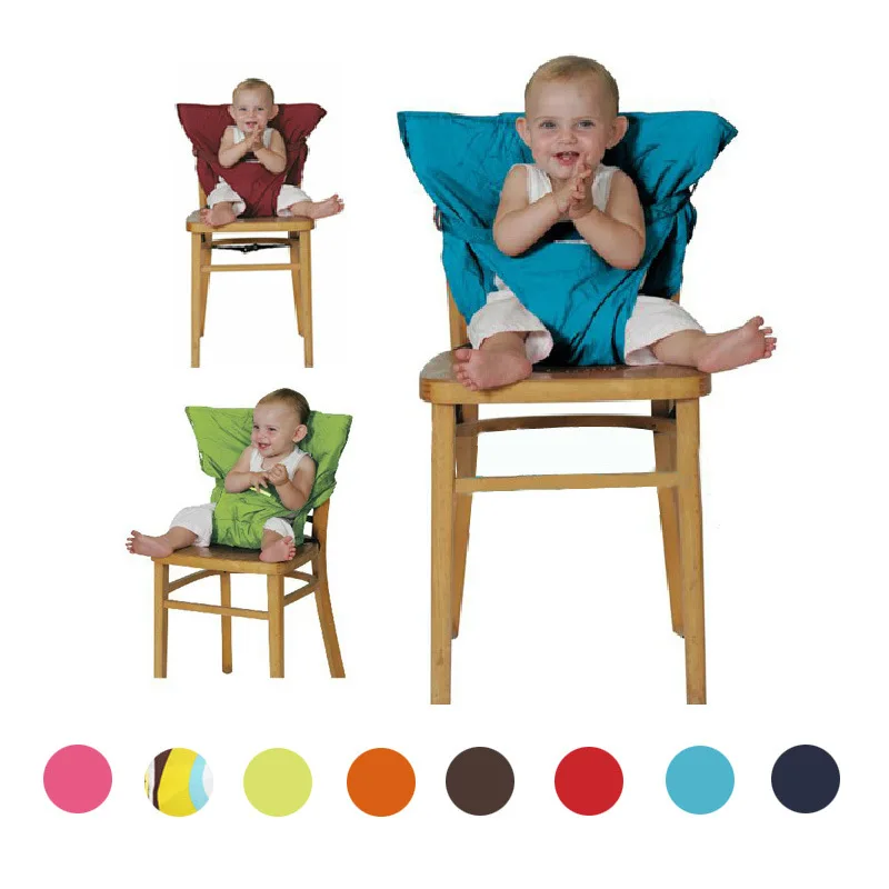 

Portable Travel Kids Safety Belt Booster Feeding High Chair Seat Cover Sack Cushion Bag Baby High Chair Harness, Optional
