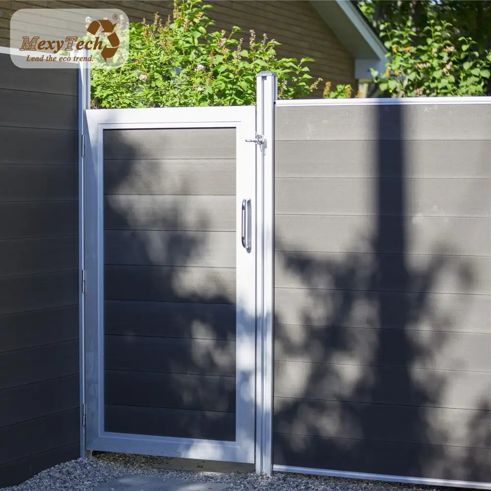 

Mecofence 6'x6' decorative garden wpc fencing trellis & gates, Coffee,teak,dark grey