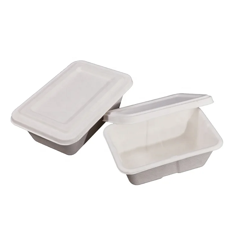 

Customizable food packaging container sugar cane compostable eco friendly lunch box