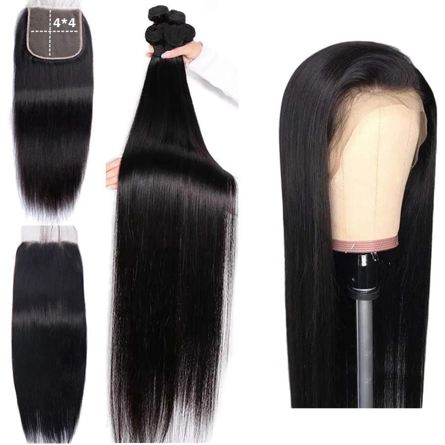 

Peruvian Remy Lace Frontal Wig Human Hair Wigs Straight Lace Front Wigs Pre Plucked 4x4 Closure