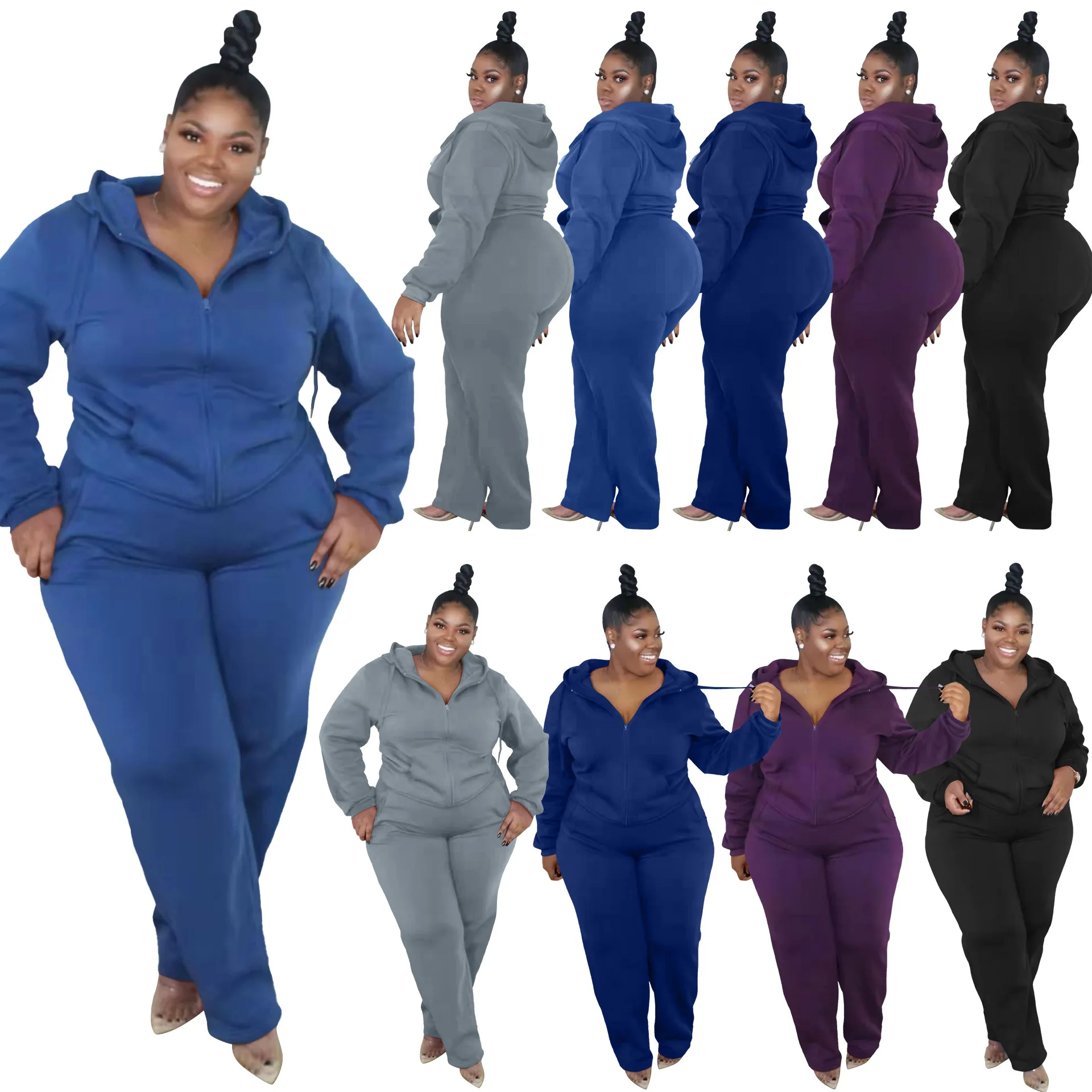

Spring Customize Sweat Suit Womens Fall Clothing Vendor 2 Piece Plus Size Women Sweatsuits Plus Size Jogger Set Women 2022