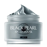 

LAIKOU Black Pearl Mud Mask Facial Deep Cleansing Remove Blackheads Shrinking Pores Skin Care Face Mask Private Label