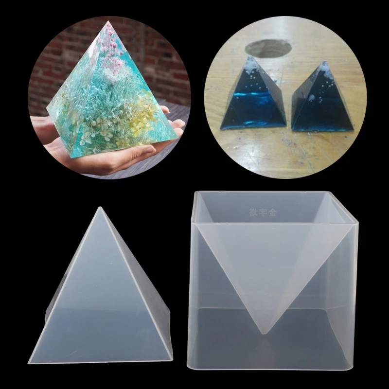 

Large Resin Molds Silicone Pyramid Molds Resin Casting Molds For Diy Pyramid Crafts Decorations, Clear