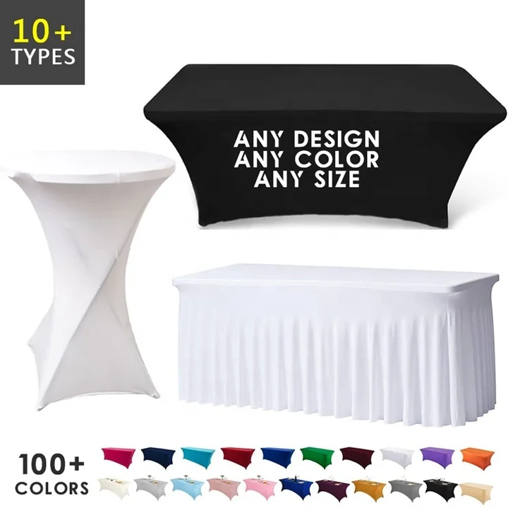 Customized WeddingTable Cloth Lace Round Rectangle Square 100% Polyester Table Cloth Tablecloth Custom Print Tablecloth